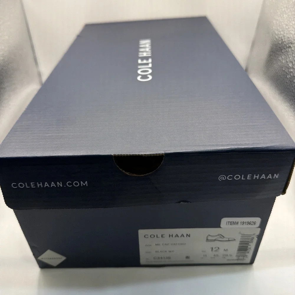 Cole Haan Modern Essentials Mens Shoes‎ Sz 12 M Dress Black Cap Toe Oxford
